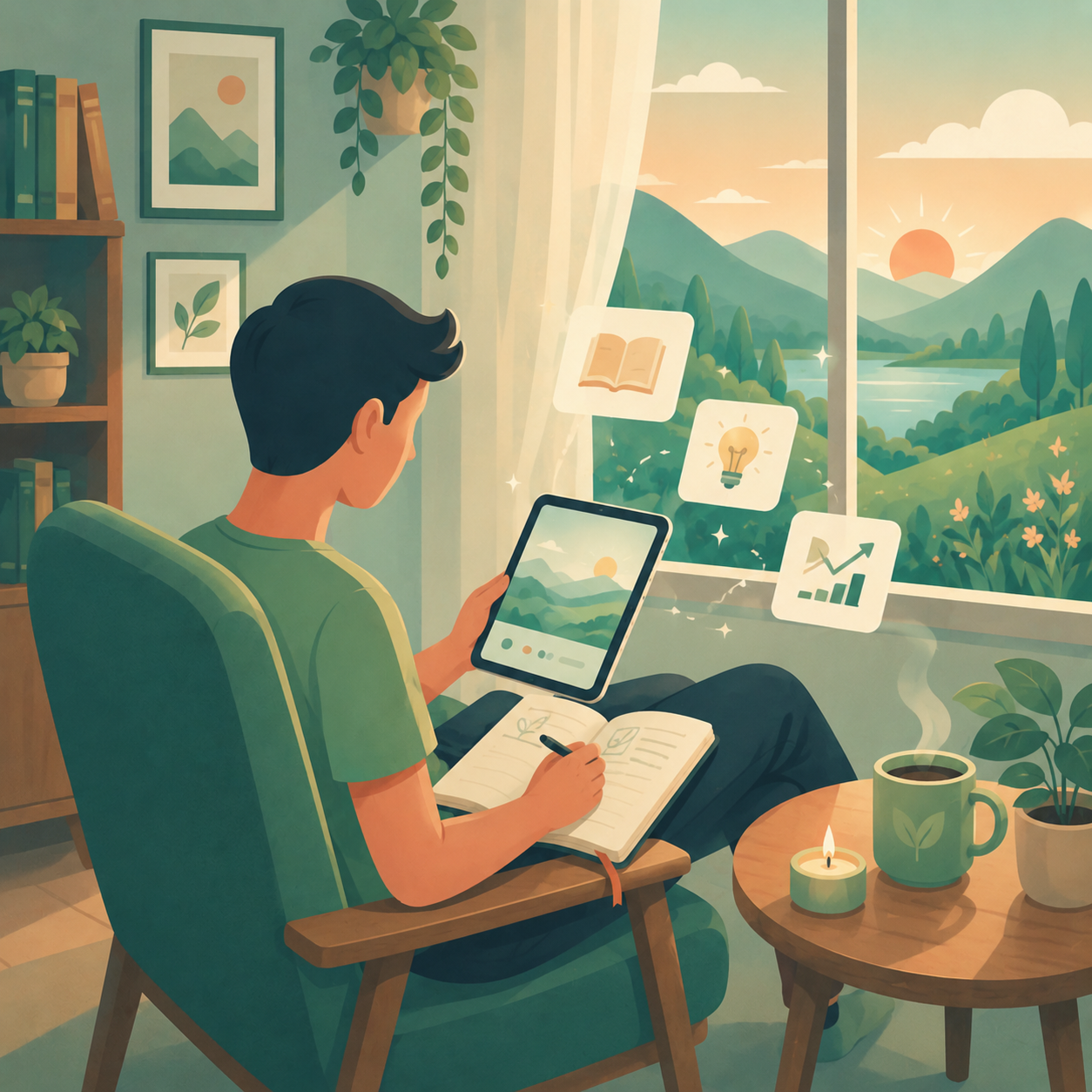 Exploring learning modules on digital wellness, habits, and self-improvement